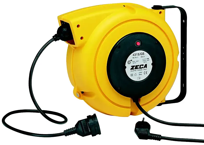 ZECA 4315 Avvolgicavo Automatico 3G Con Spina - 14+1 Metri